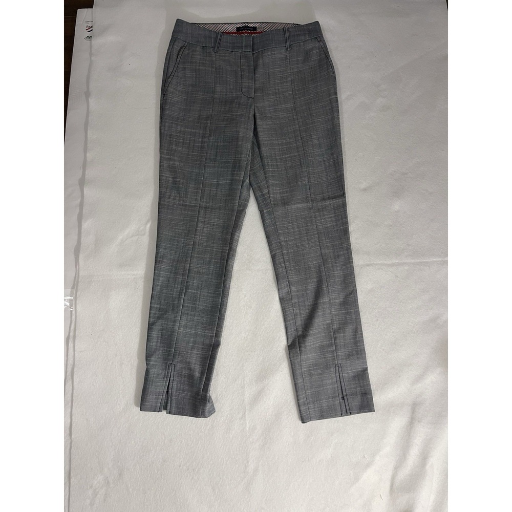 Tommy‎ Hilfiger Women's Gray and Blue Plaid Straight Leg Dress Pants Size 2
